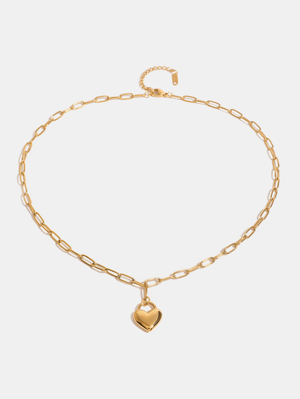 DCDI 18K Gold-Plated Stainless Steel Love Links Heart Pendant Necklace