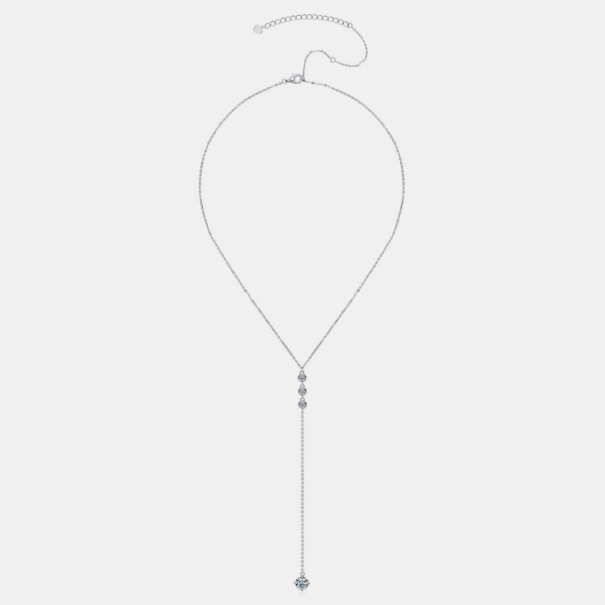 DCDI Peacemaker 1.3 Carat Moissanite 925 Sterling Silver Eyes-Drop Necklace