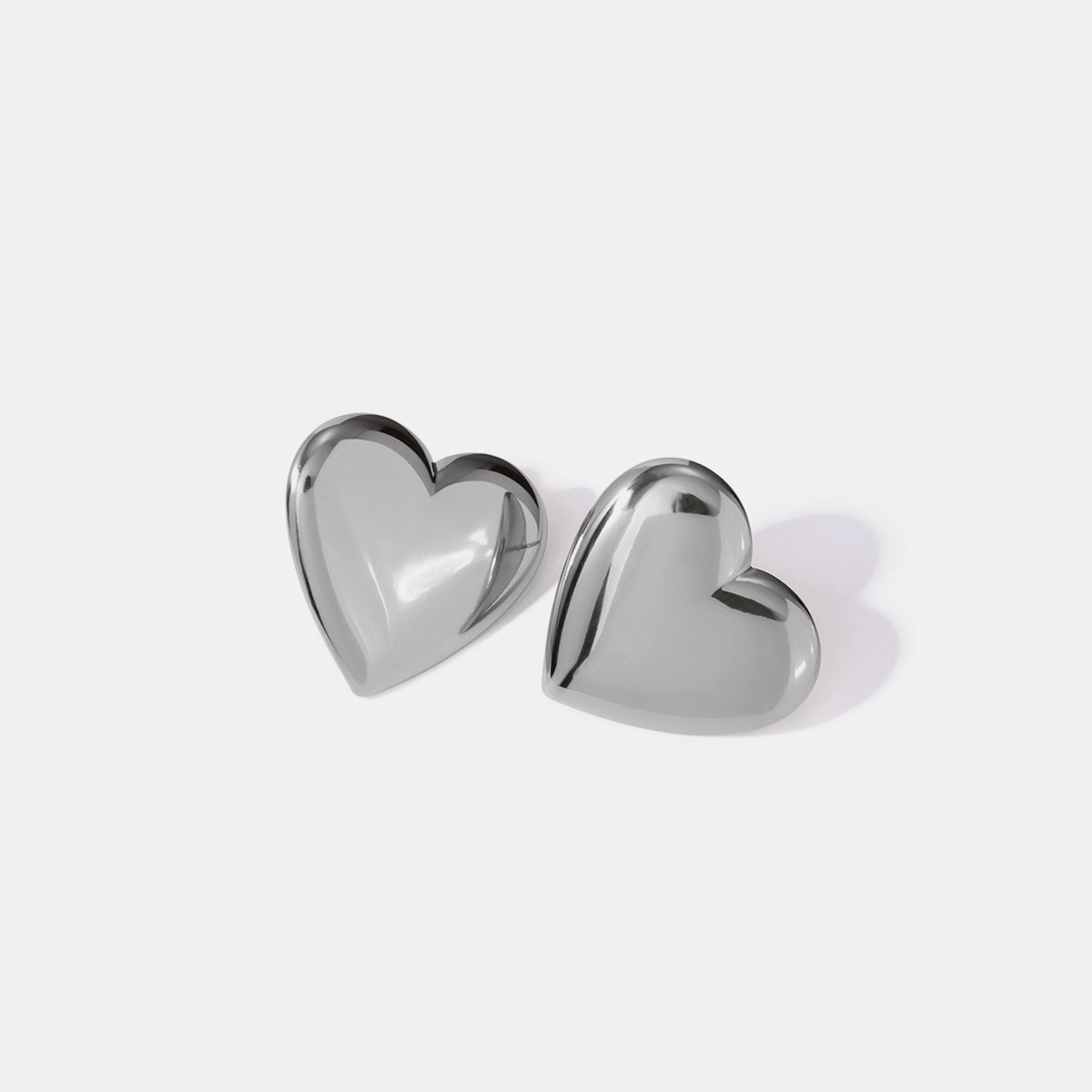 DCDI Stainless Steel Heart Stud Earrings