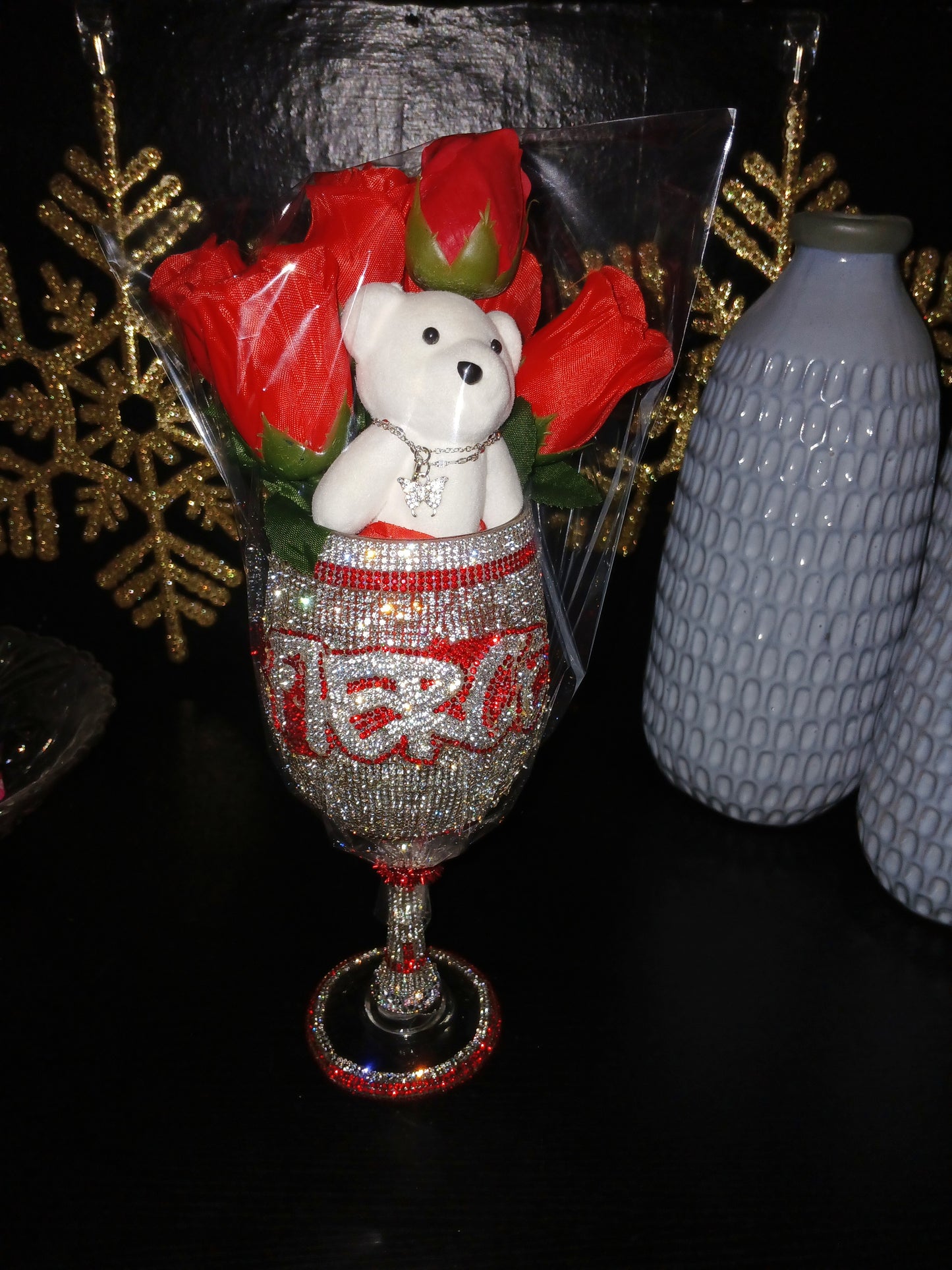DCDI Fierce Diamond Studded Wine Glass Giftset