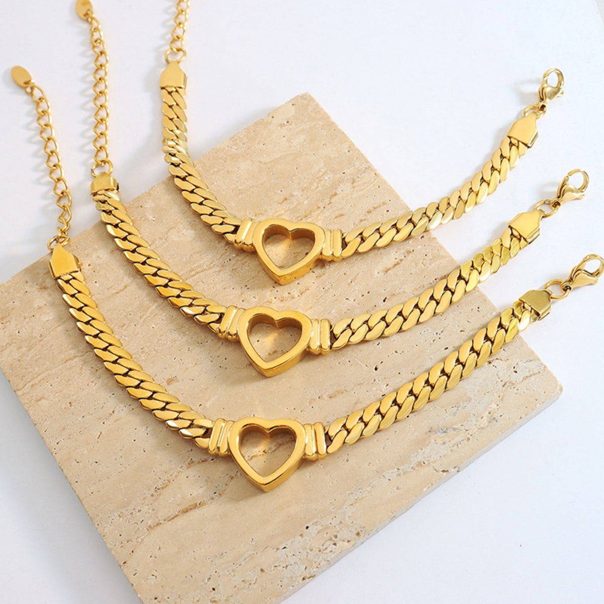 DCDI Titanium Steel Cutout Heart Bracelet