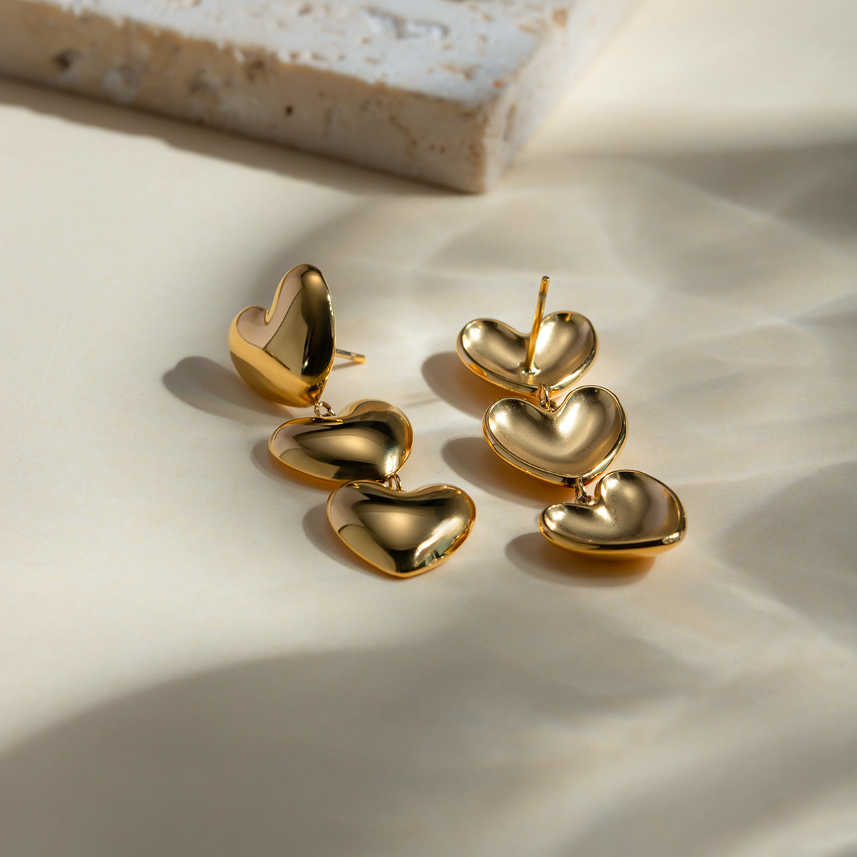 DCDI Bubble Hearts Stainless Steel Heart Earrings
