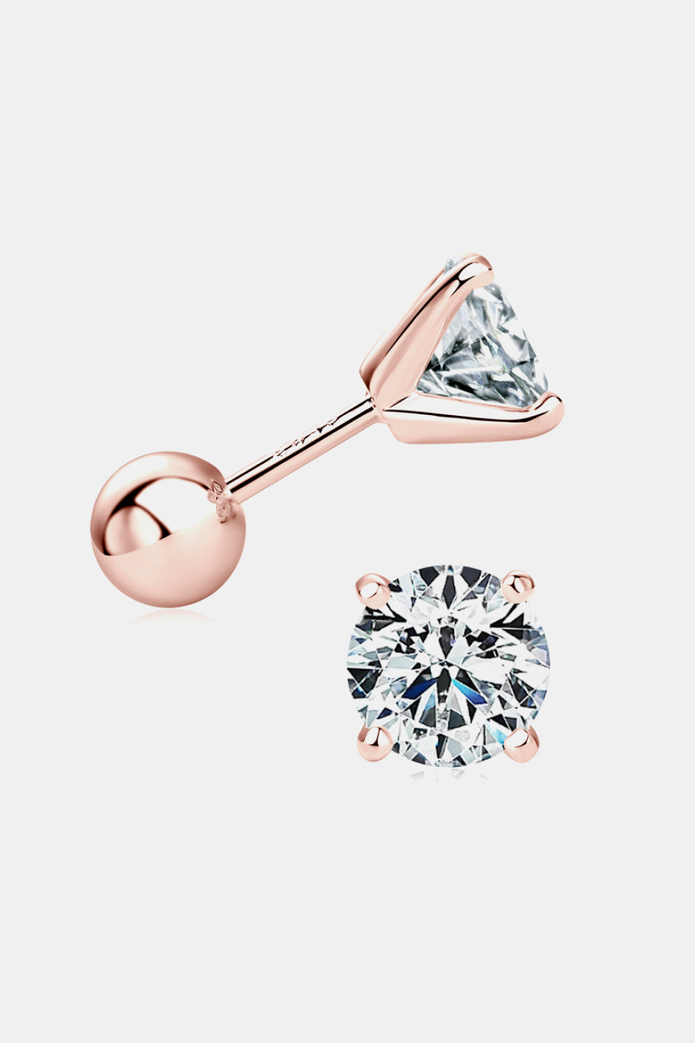 DCDI 2 Carat Moissanite 925 Sterling Silver Stud Earrings