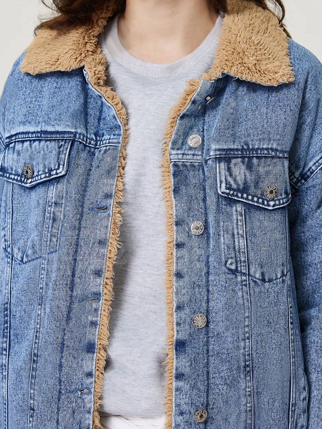 DS Plush Teddy Denim Jacket