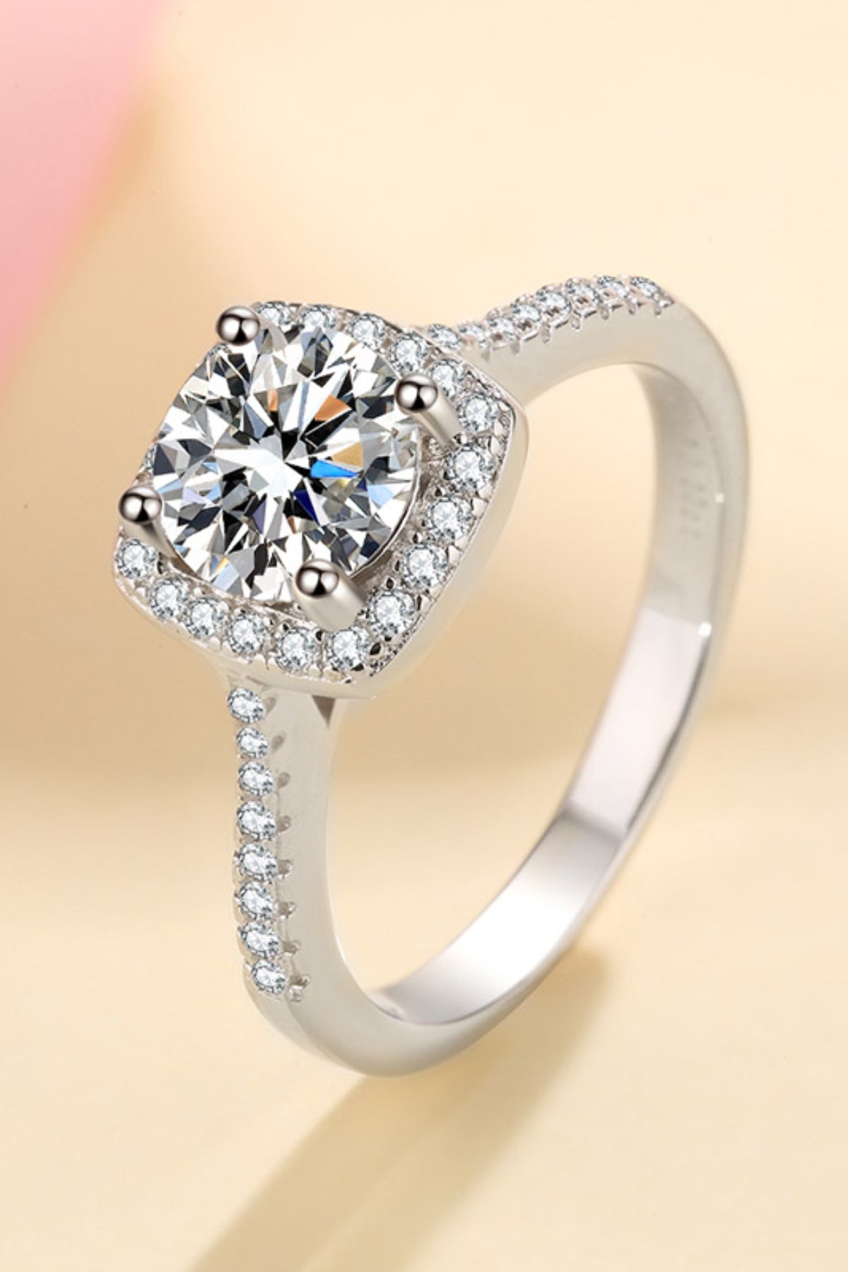 DCDI Blissful 1 Carat Moissanite 925 Sterling Silver Ring