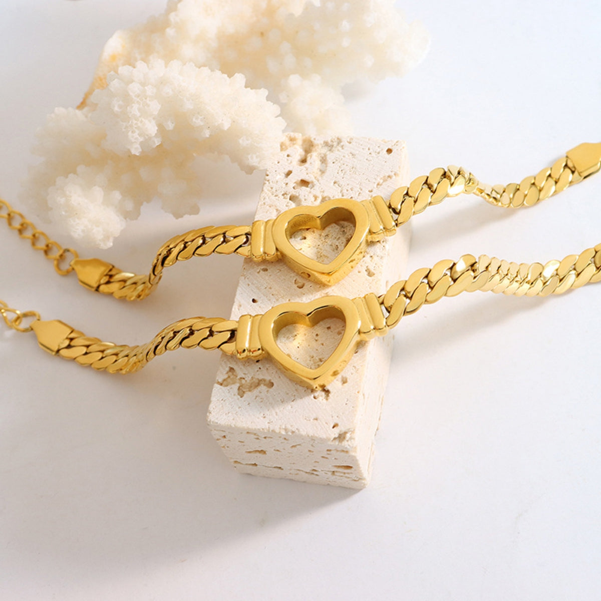 DCDI Titanium Steel Cutout Heart Bracelet