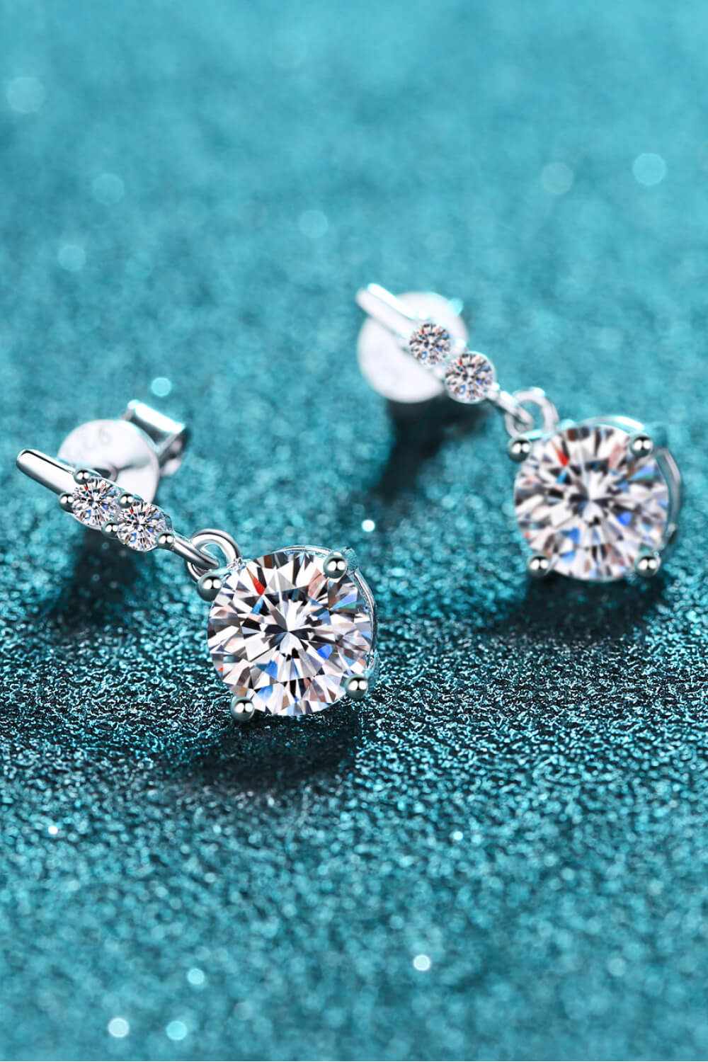 DCDI Simply Amazed 0.5 Carat Moissanite Drop Earrings