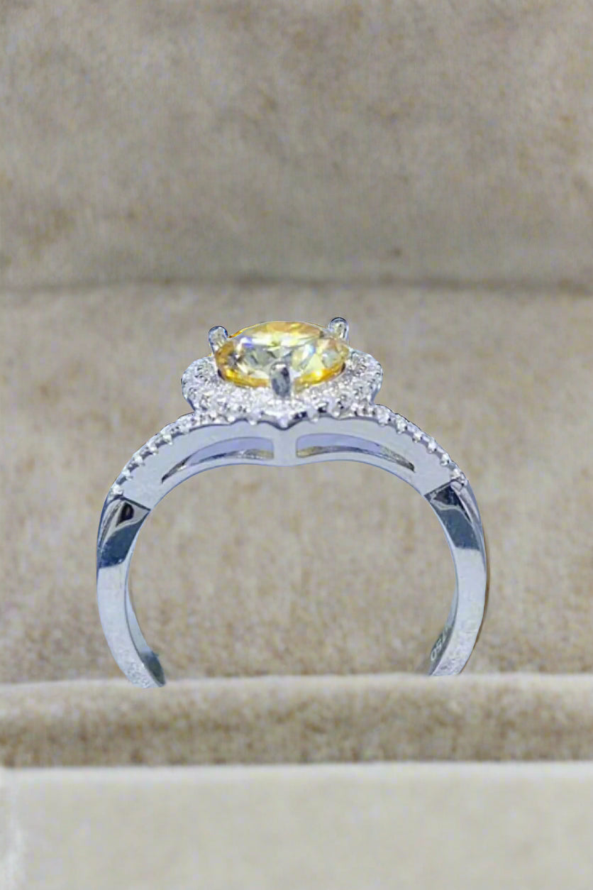 DCDI 1 Carat Moissanite 925 Sterling Silver Sacred Heart Ring
