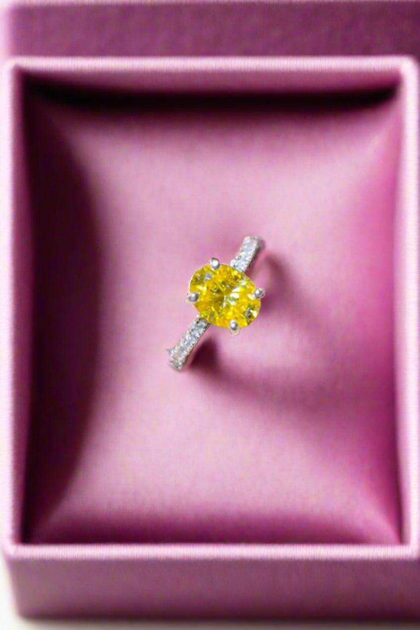 DCDI 2 Carat Yellow Moissanite 925S Ring
