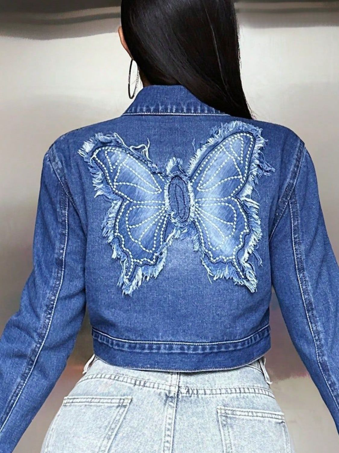 DS Designer 2-359 Premium Cropped Denim Jacket