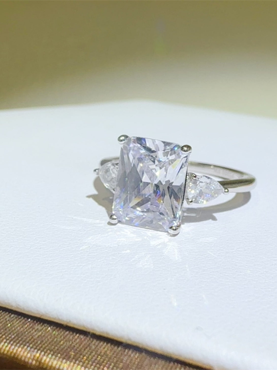 DCDI 3 Carat Squared Moissanite 925SS Ring