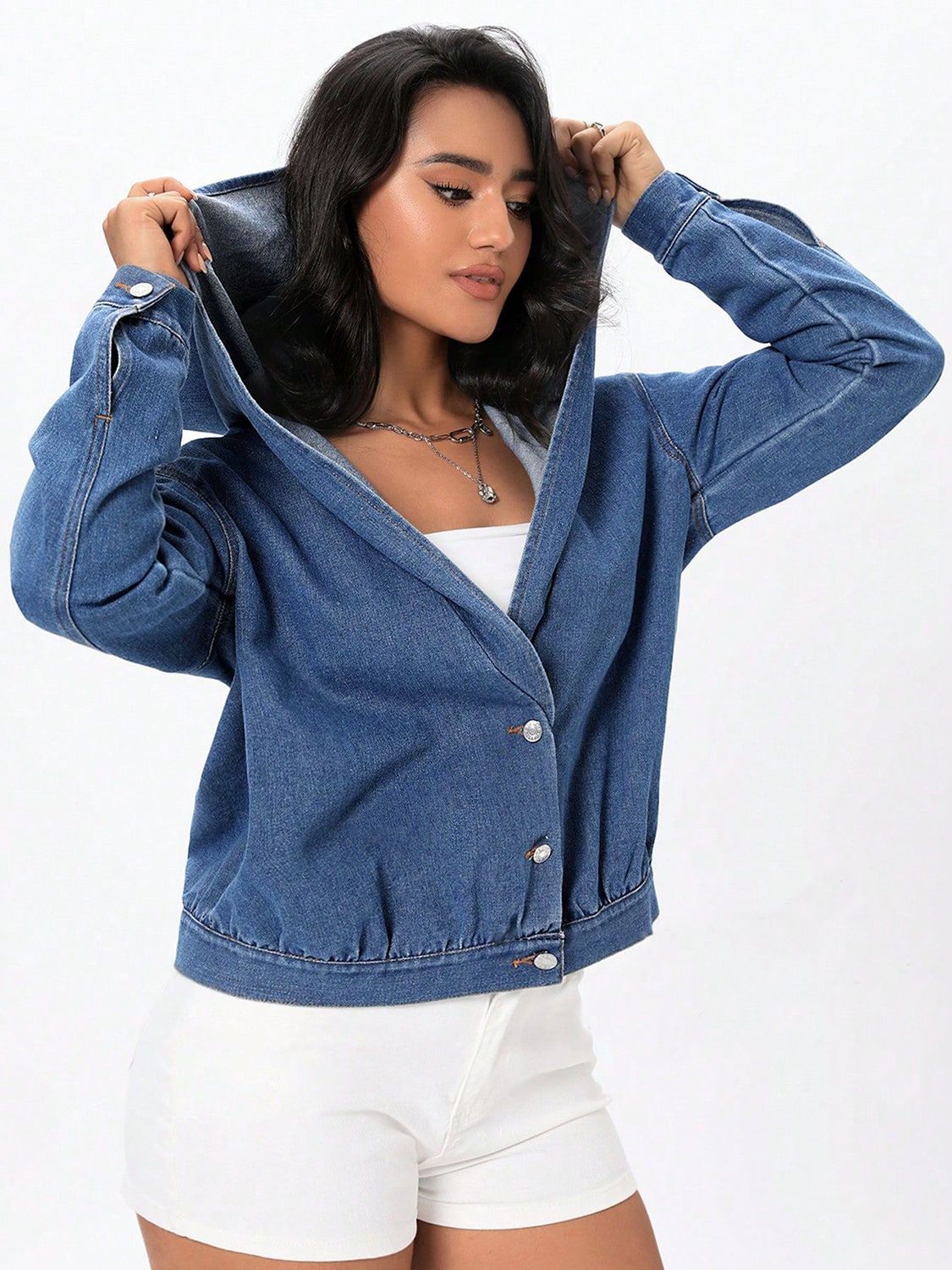 DS Premium Denim Luxury H20 Hooded Denim Jacket