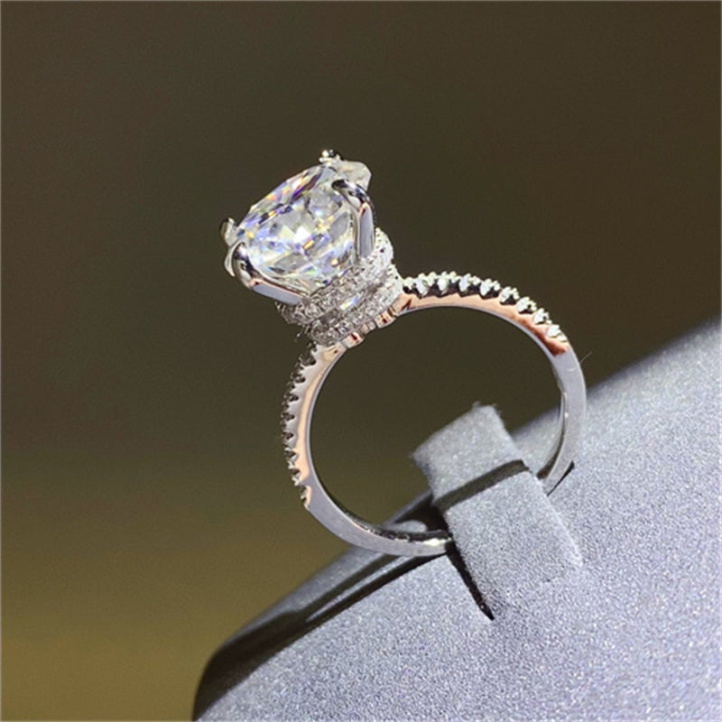 DCDI Ambiance 5 Carat Moissanite 925 Sterling Silver Ring