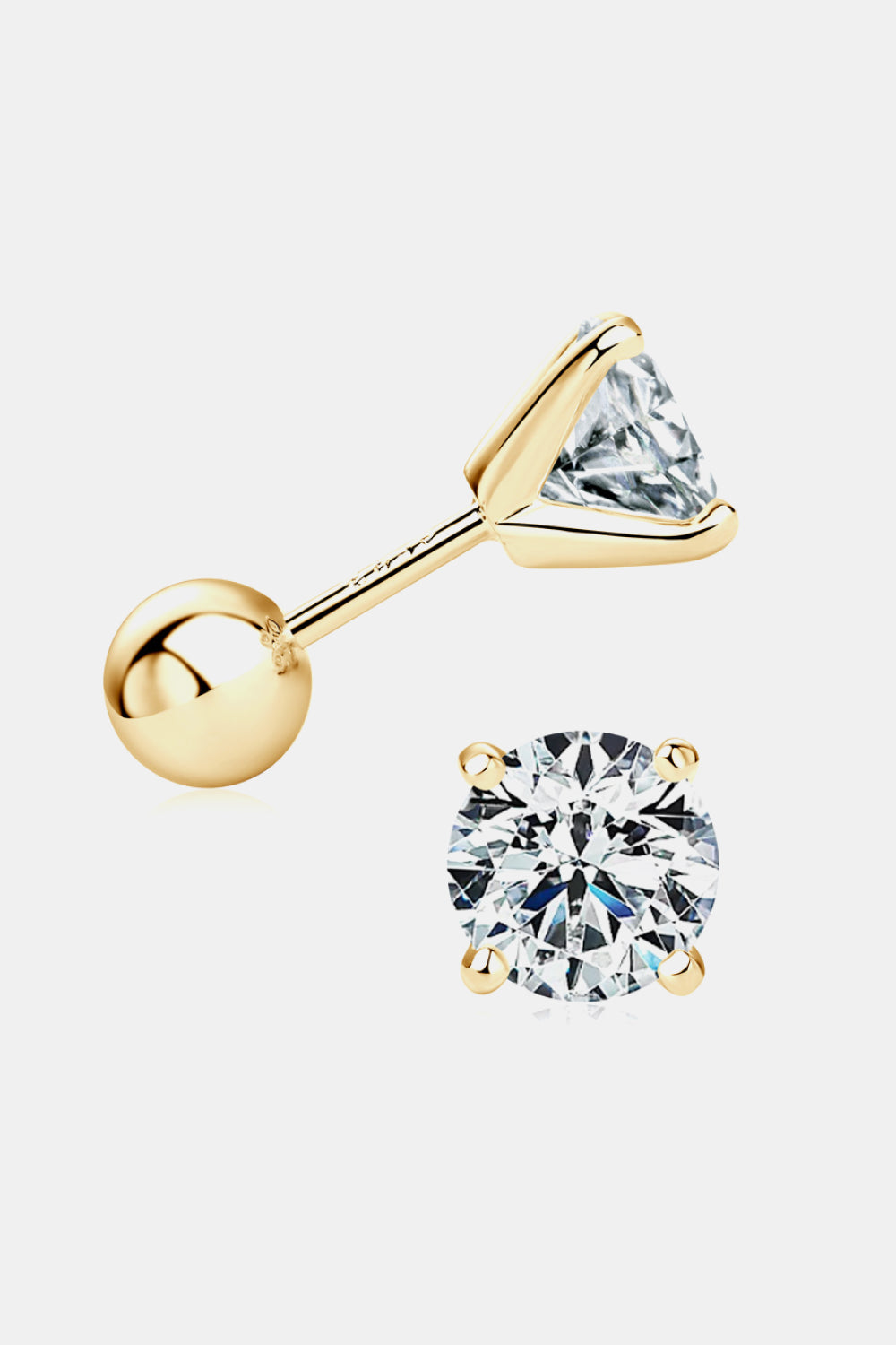 DCDI 2 Carat Moissanite 925 Sterling Silver Stud Earrings
