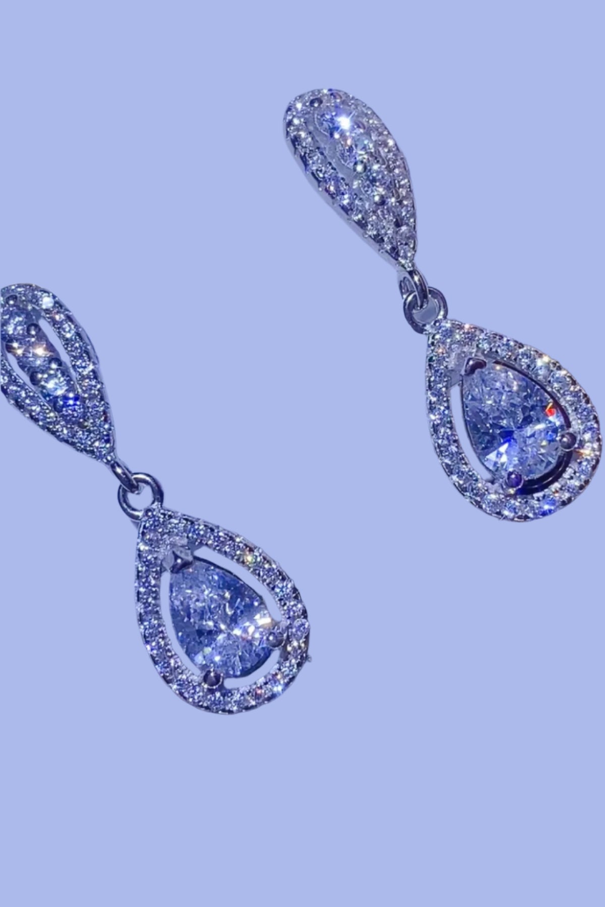 DCDI Reigning Goddess -2 Carat Moissanite 925 Sterling Silver Teardrop Earrings