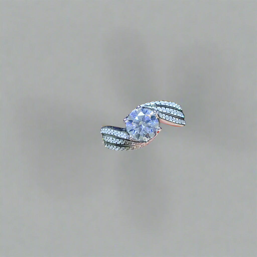 DCDI Optimistic 1 Carat Moissanite 925 Sterling Silver Ring