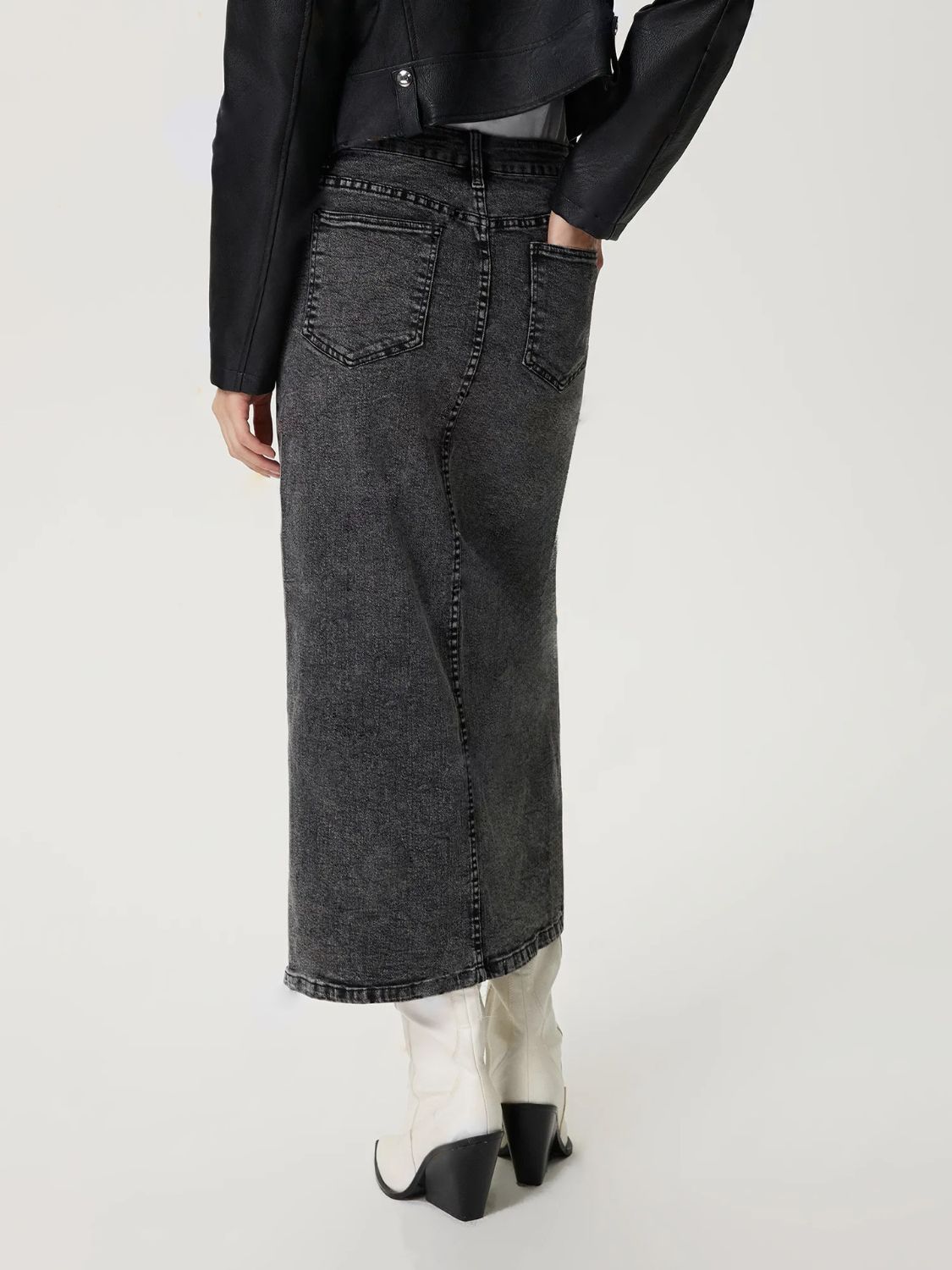 DS Premium Denim Luxury L5 Midi Skirt