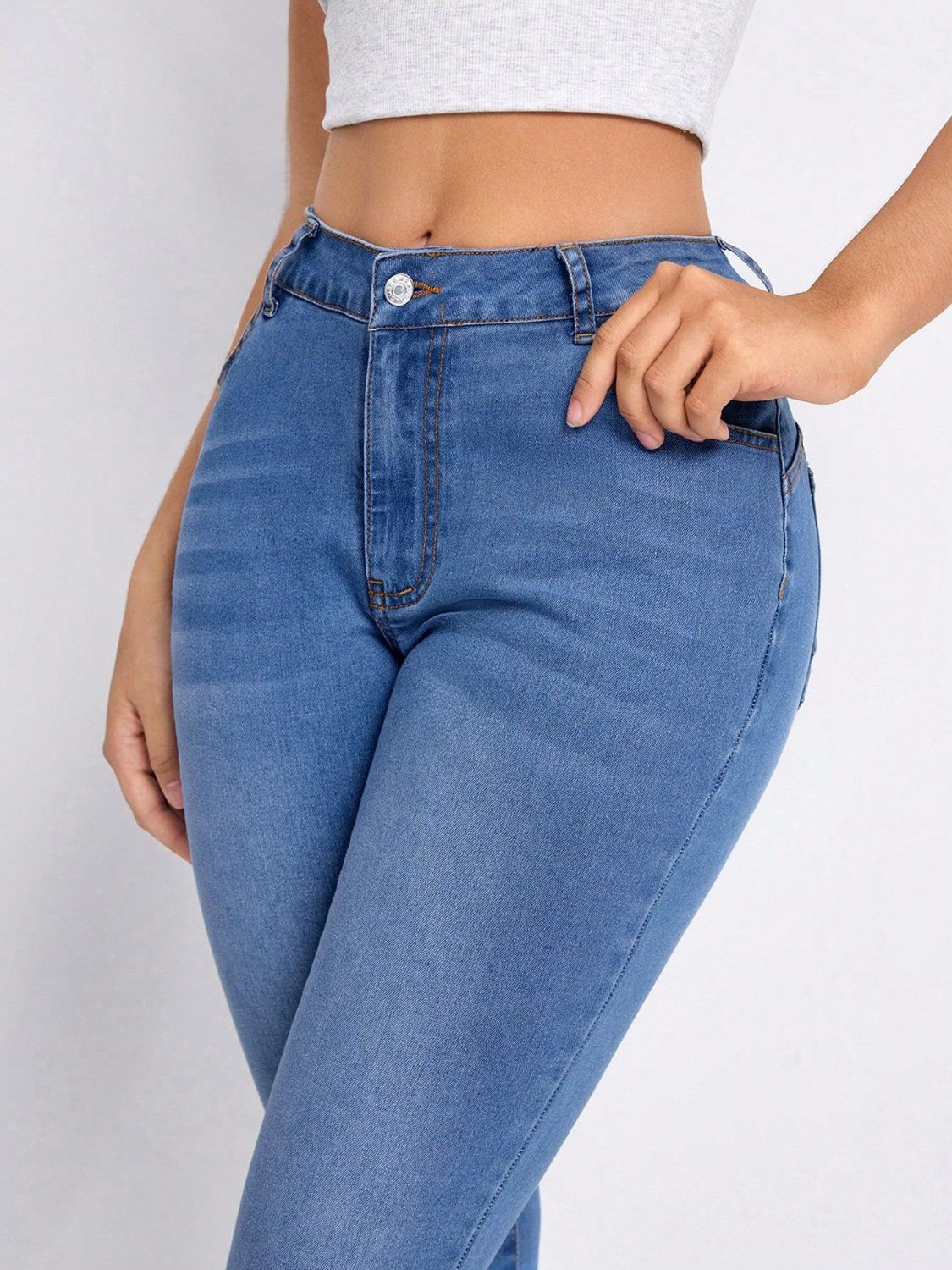 DS Premium Denim Luxury 02 High Waist Skinny Jeans with Pockets