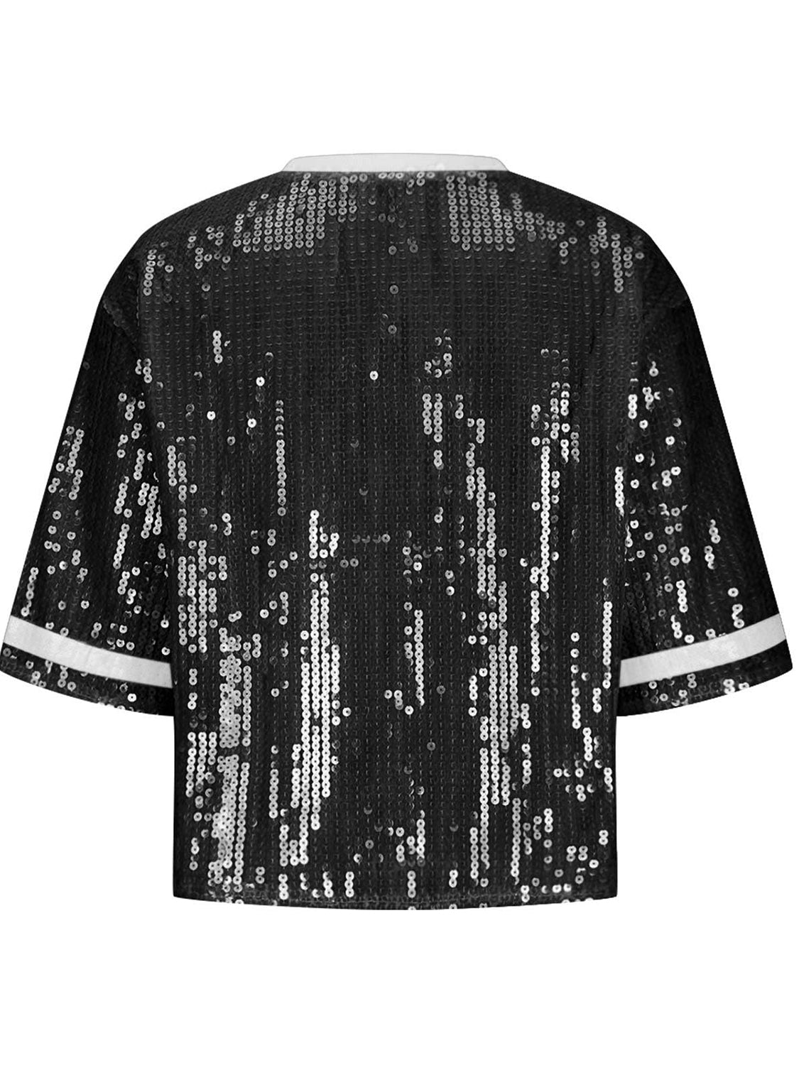 DS Designer 01-234 Sequin Football Round Neck Jersey