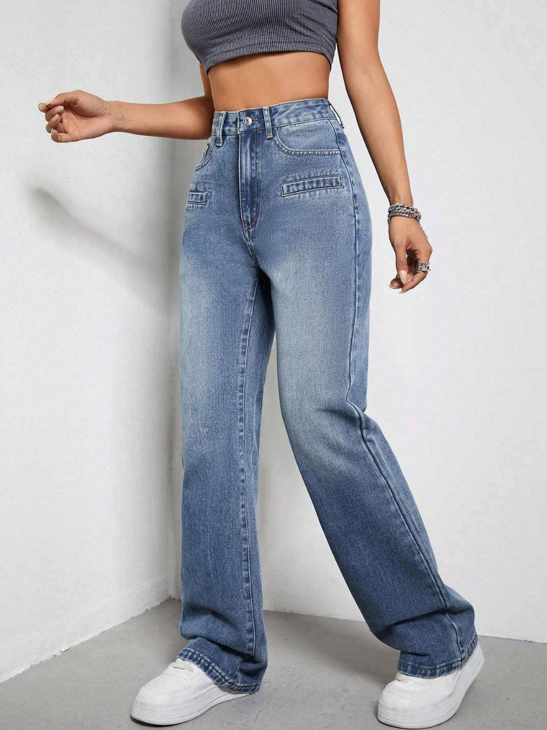 DS Premium Denim Luxury 21 High Waisted Wide Leg Jeans