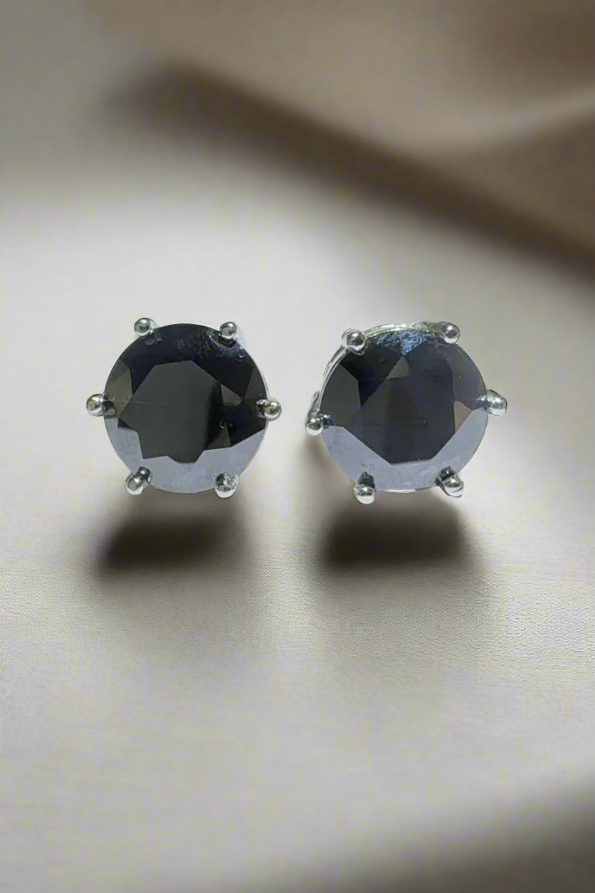 DCDI 4 Carat Black Moissanite 925SS Stud Earrings