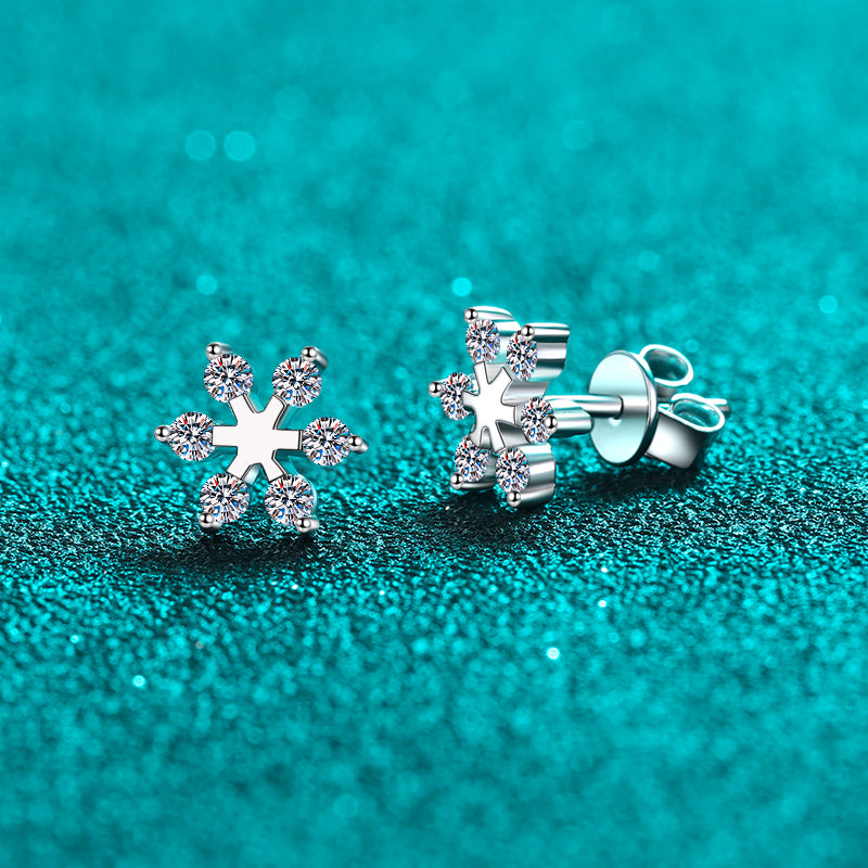 DCDI Snowflake Moissanite 925SS Earrings