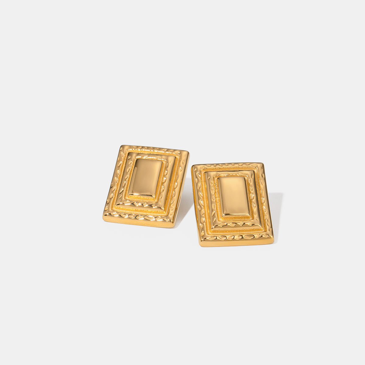 DCDI Frame Me 18K Gold-Plated Stainless Steel Earrings
