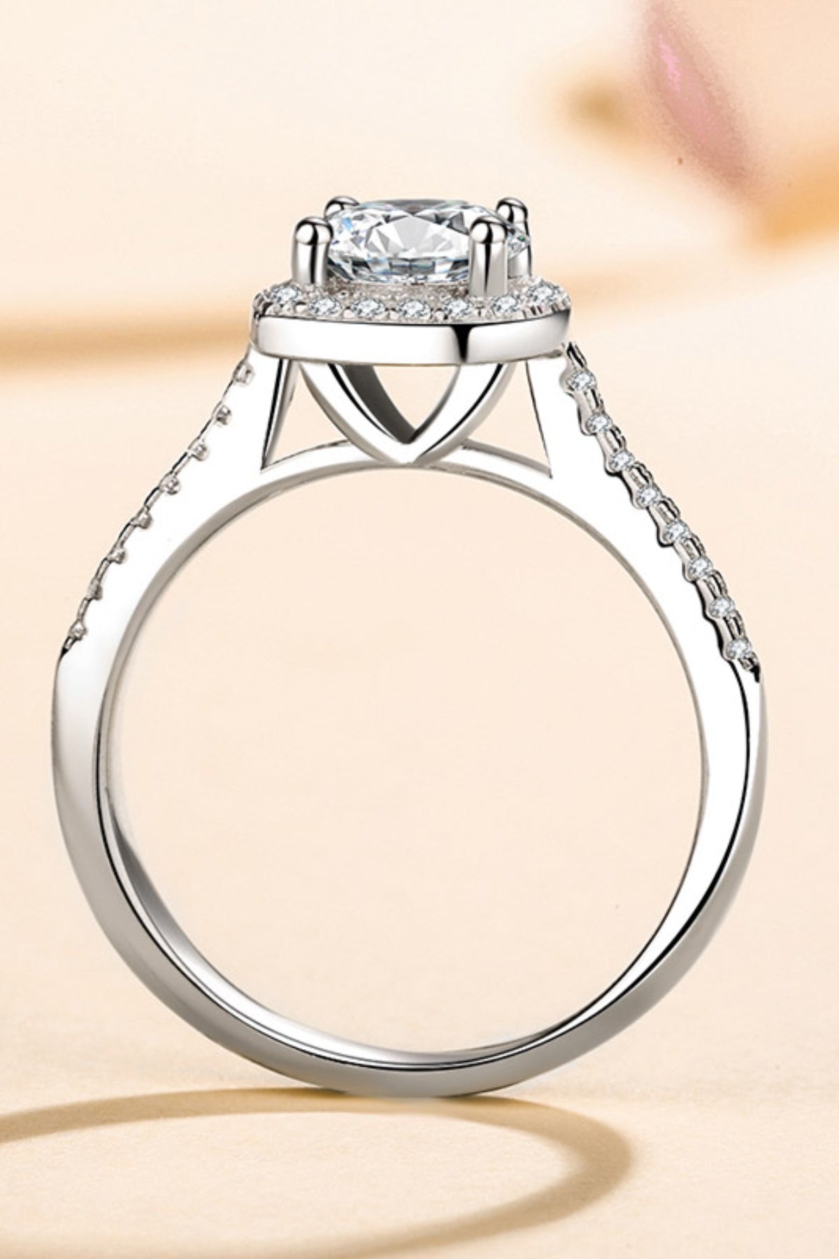 DCDI Blissful 1 Carat Moissanite 925 Sterling Silver Ring