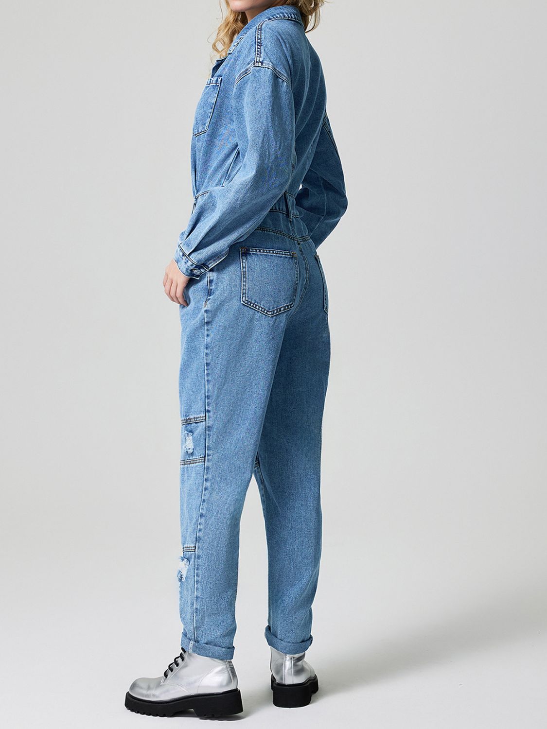 DS Artist 17-48 Premium Distressed Denim Jumpsuit