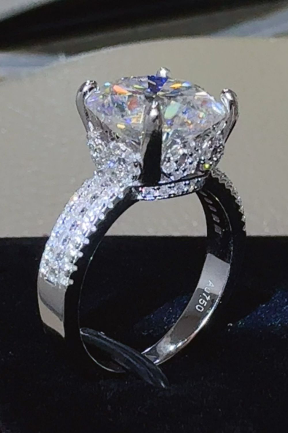 DCDI 5 Carat Moissanite 925 Sterling Silver Ring
