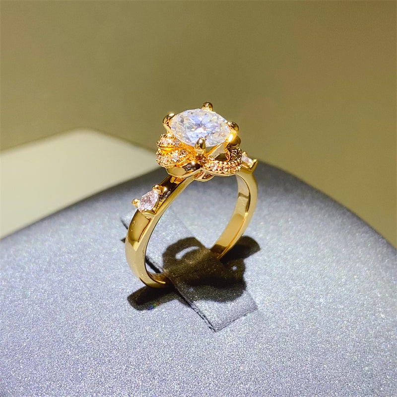 DCDI Dynasty 1 Carat Moissanite Zircon 925 Sterling Silver Ring