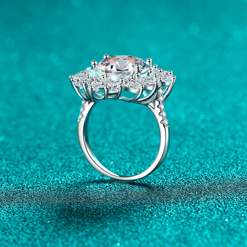DCDI Flowered 5 Carat Moissanite 925SS Ring