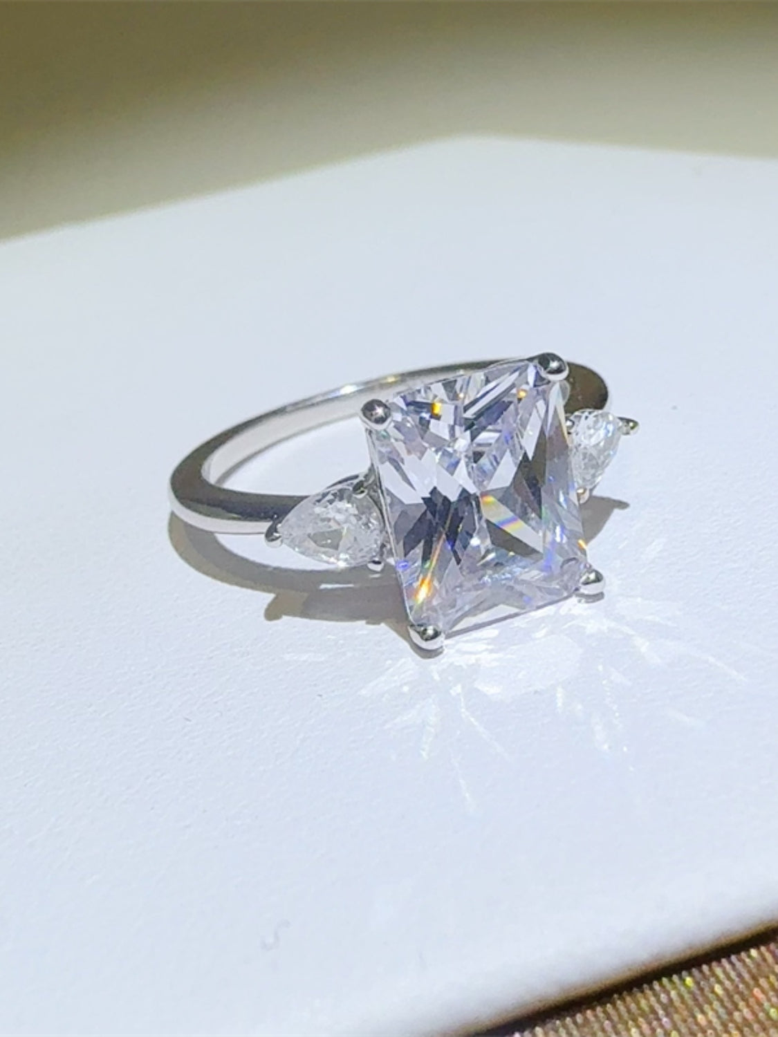 DCDI 3 Carat Squared Moissanite 925SS Ring