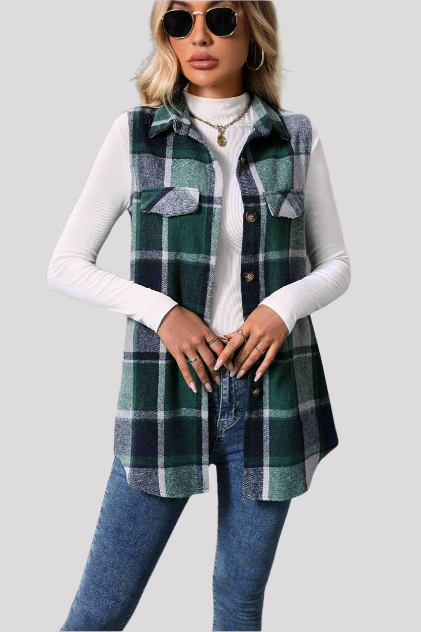 DS Simply Diva Plaid Vest