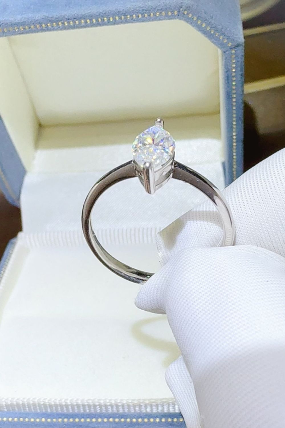 DCDI 2 Carat Marquise Moissanite Ring