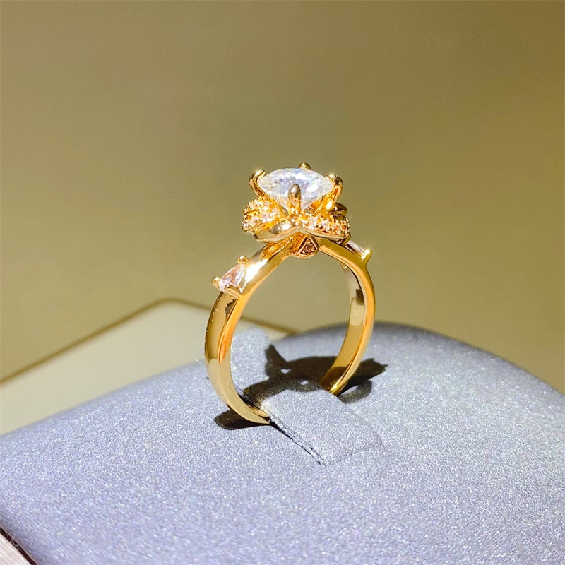 DCDI Dynasty 1 Carat Moissanite Zircon 925 Sterling Silver Ring