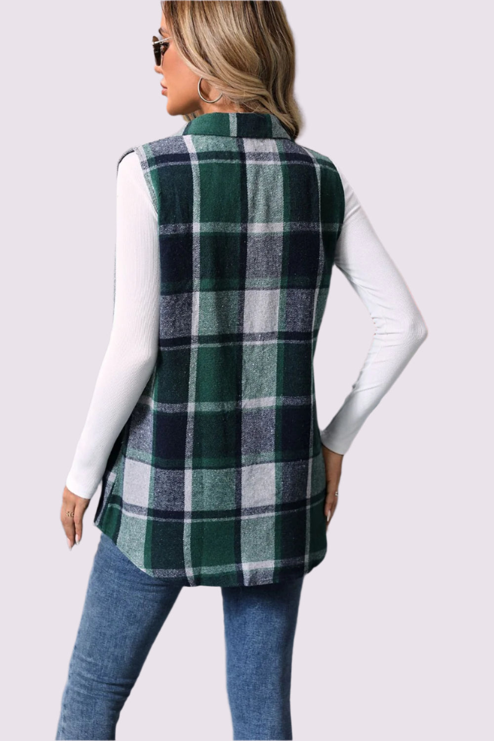 DS Simply Diva Plaid Vest