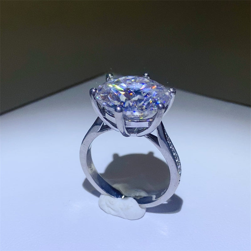 DCDI 10 Carat Moissanite 925 Sterling Silver Pure Intentions Ring