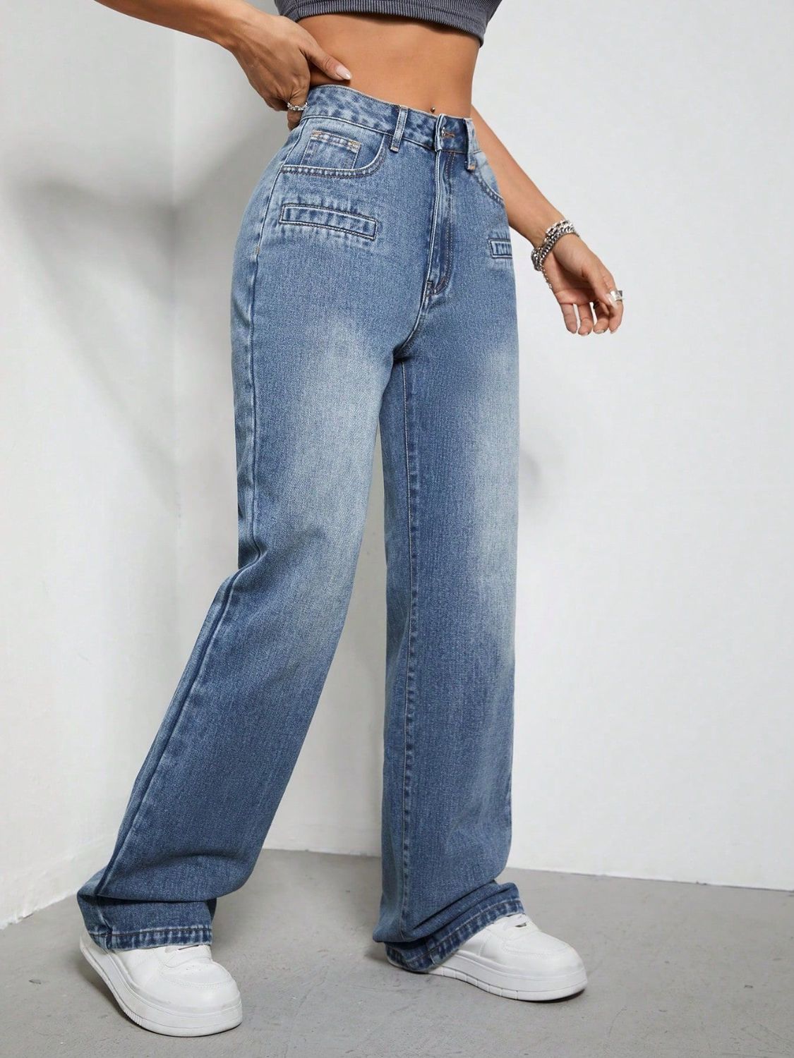DS Premium Denim Luxury 21 High Waisted Wide Leg Jeans