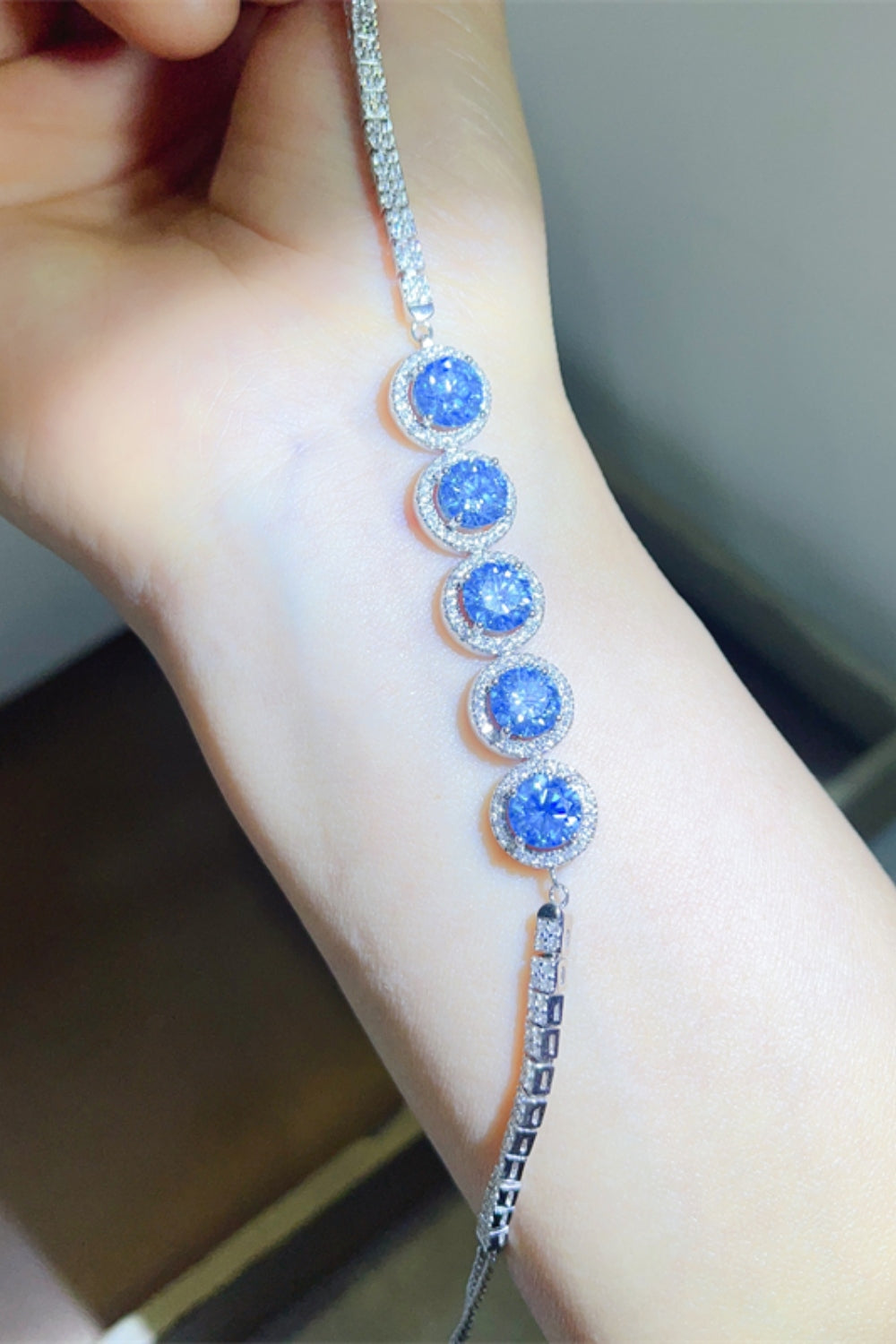 DCDI 5 Carat Sky Moissanite 925 Sterling Silver Bracelet