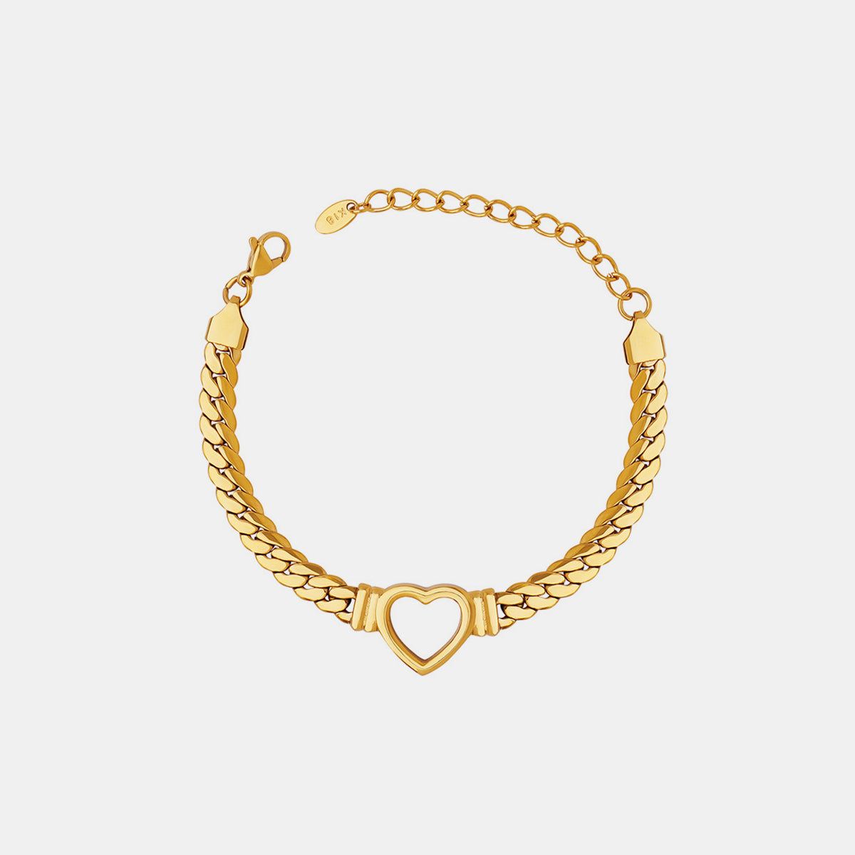 DCDI Titanium Steel Cutout Heart Bracelet