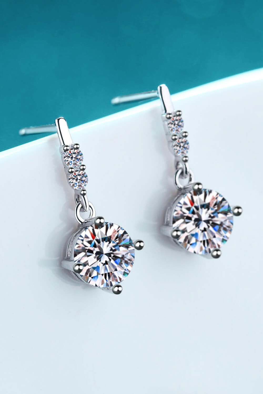 DCDI Simply Amazed 0.5 Carat Moissanite Drop Earrings