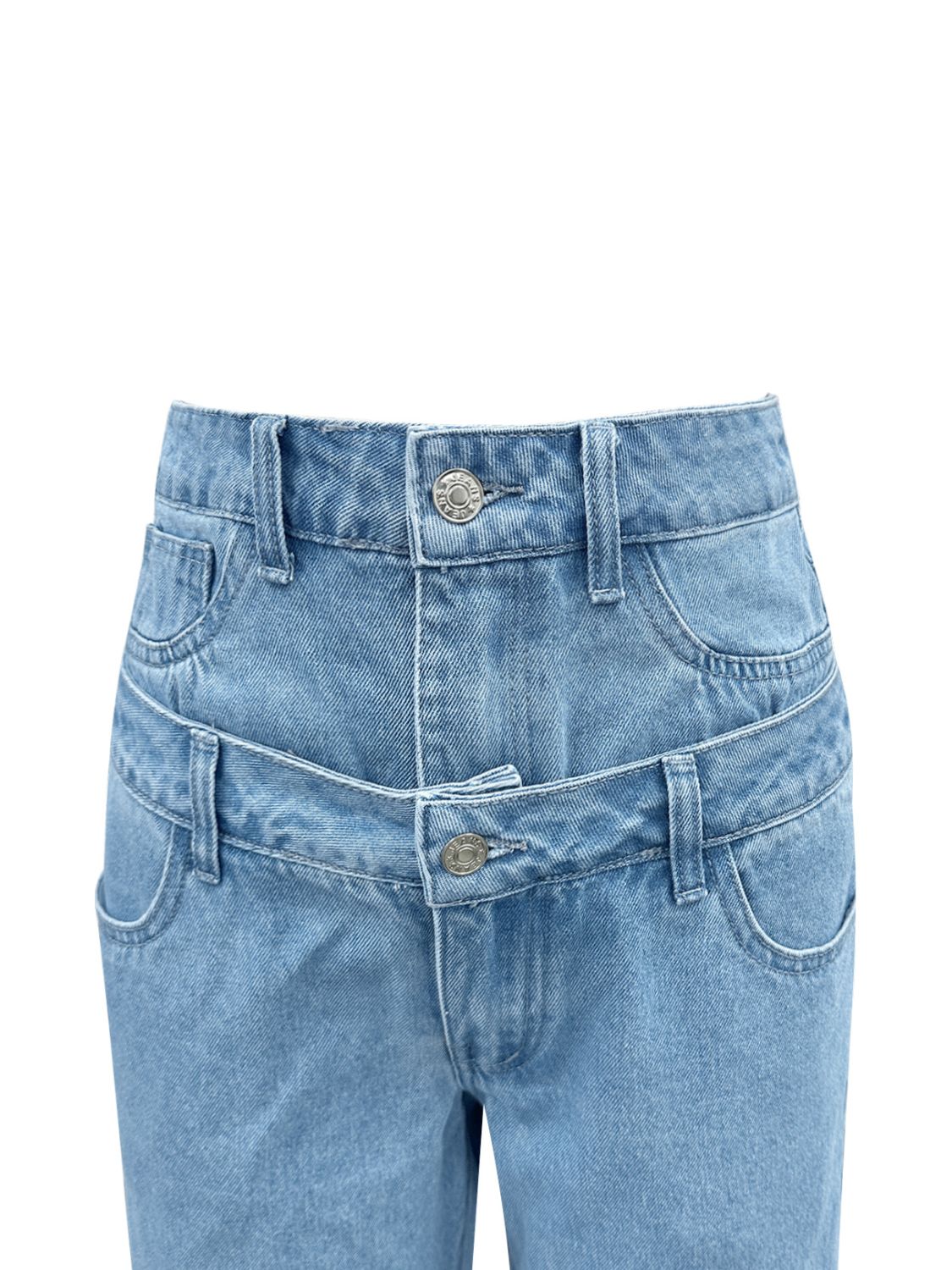DS Premium Denim Luxury V10 Faux Layered High Waist Jeans