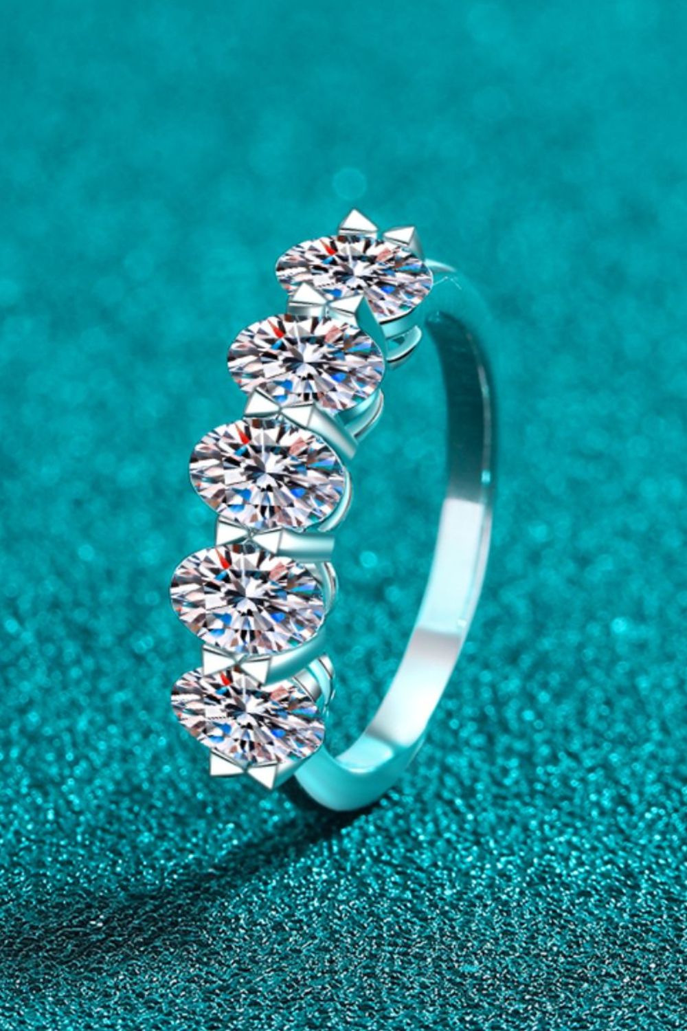 DCDI 2.5 Carat Moissanite 925 Sterling Silver Ring