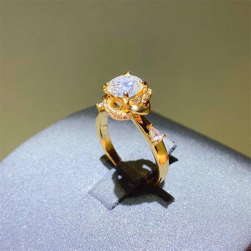 DCDI Dynasty 1 Carat Moissanite Zircon 925 Sterling Silver Ring