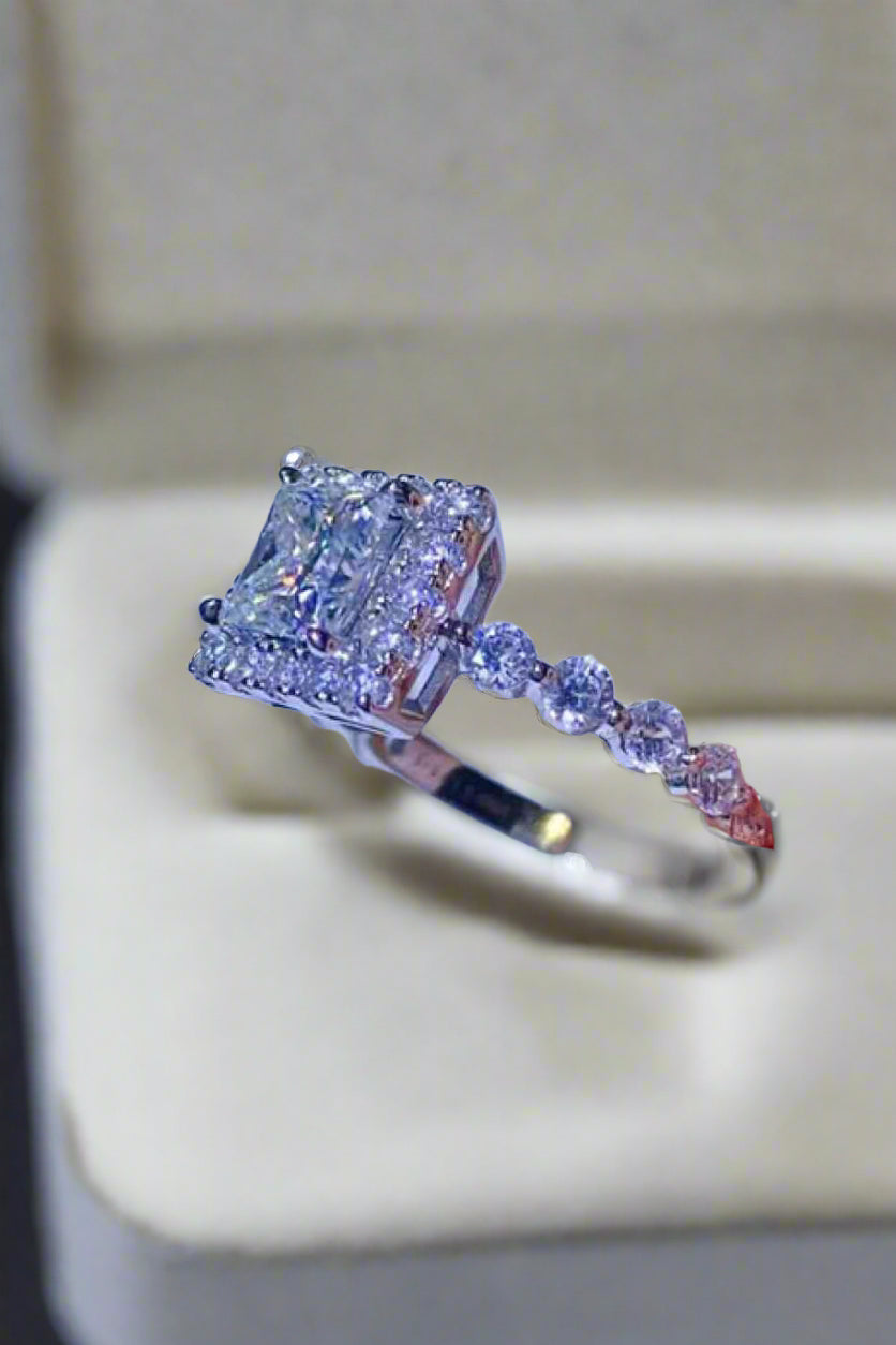 DCDI Adored 1 Carat Moissanite Square Ring