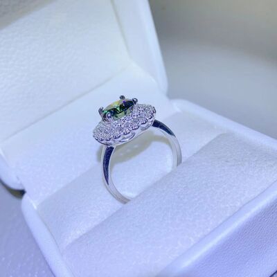 DCDI Burst Of Energy 2 Carat Moissanite 925 Sterling Silver Ring