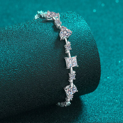 DCDI 6.2 Carat "Dainty" Moissanite 925 Sterling Silver Bracelet