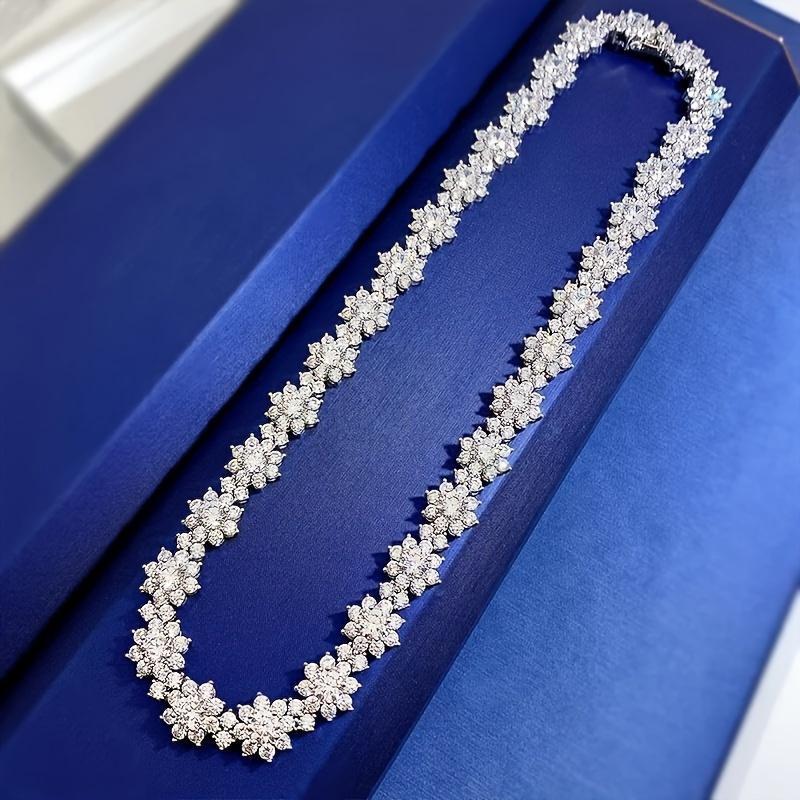 DCDI Exquisite 4 Carat Moissanite Sunflower Necklace S925 Sterling Silver