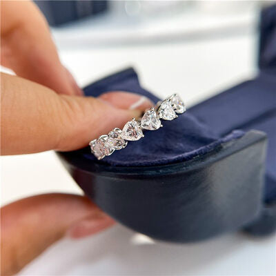 DCDI Eternal Love 2.1 Carat 925 Sterling Silver Moissanite Heart Ring